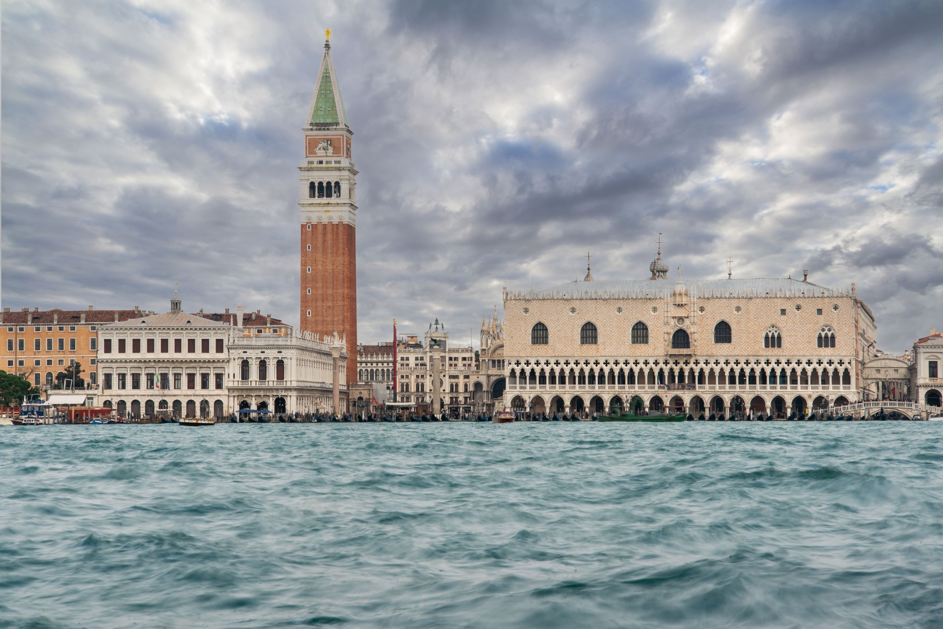 The St. Mark's Square in Venice during Bad Weather and High Tide